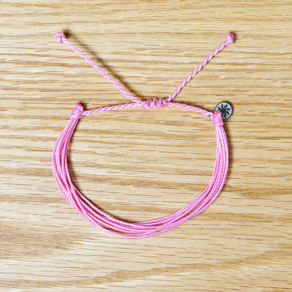 PULSERA AJUSTABLE HILO ENCERADO “COSMICA ORIGINAL ROSA”